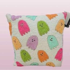 Pastel Ghost Beaded Halloween Pillows Tik Tok HTF Halloween Decor Accent Set